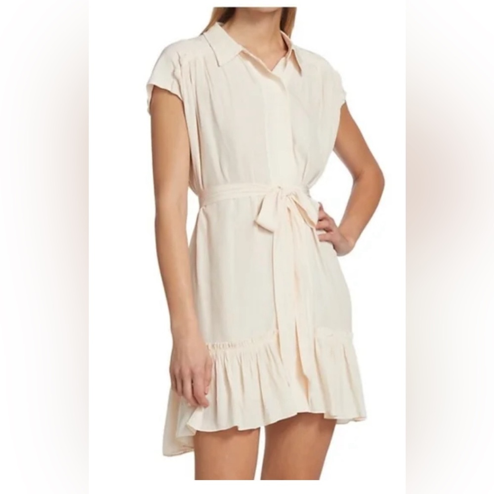 Ramy Brook London Tie Waist Minidress Size Large with matching Belt fabric l.